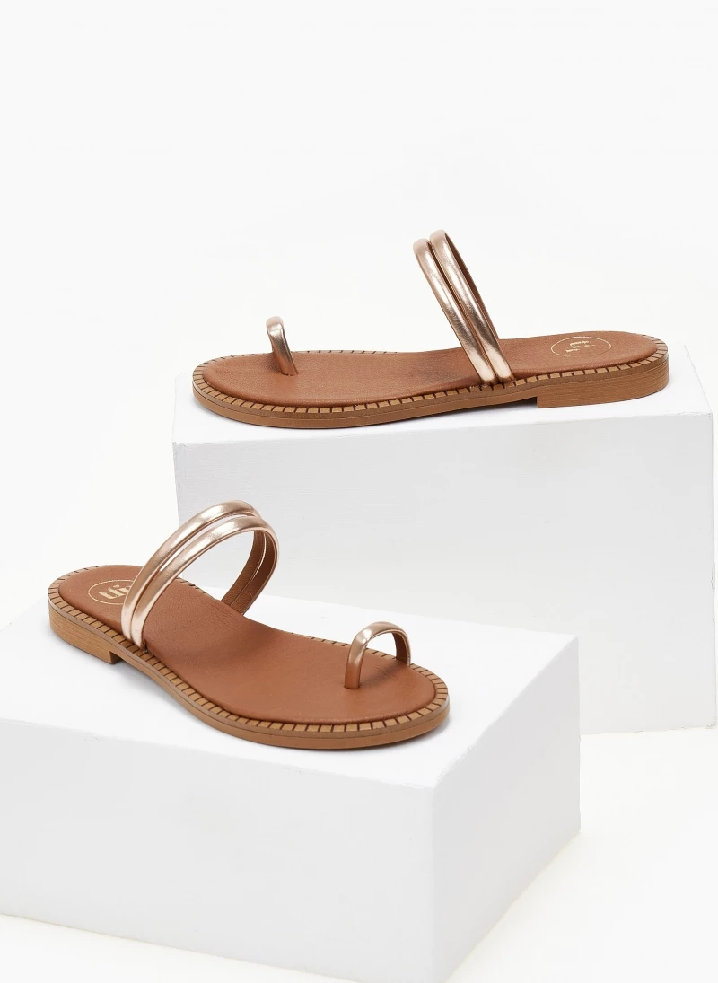 Σανδάλια δερμάτινα TFP με διπλό λουράκι - Χαλκός 4 Σανδάλια δερμάτινα TFP με διπλό λουράκι - Χαλκός - Image 2