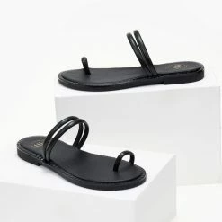 Σανδάλια δερμάτινα TFP με διπλό λουράκι - Μαύρο 12 Σανδάλια δερμάτινα TFP με διπλό λουράκι - Μαύρο -Σανδάλια κατάστημα sandalia dermatina tfp me diplo louraki 105258 28fd