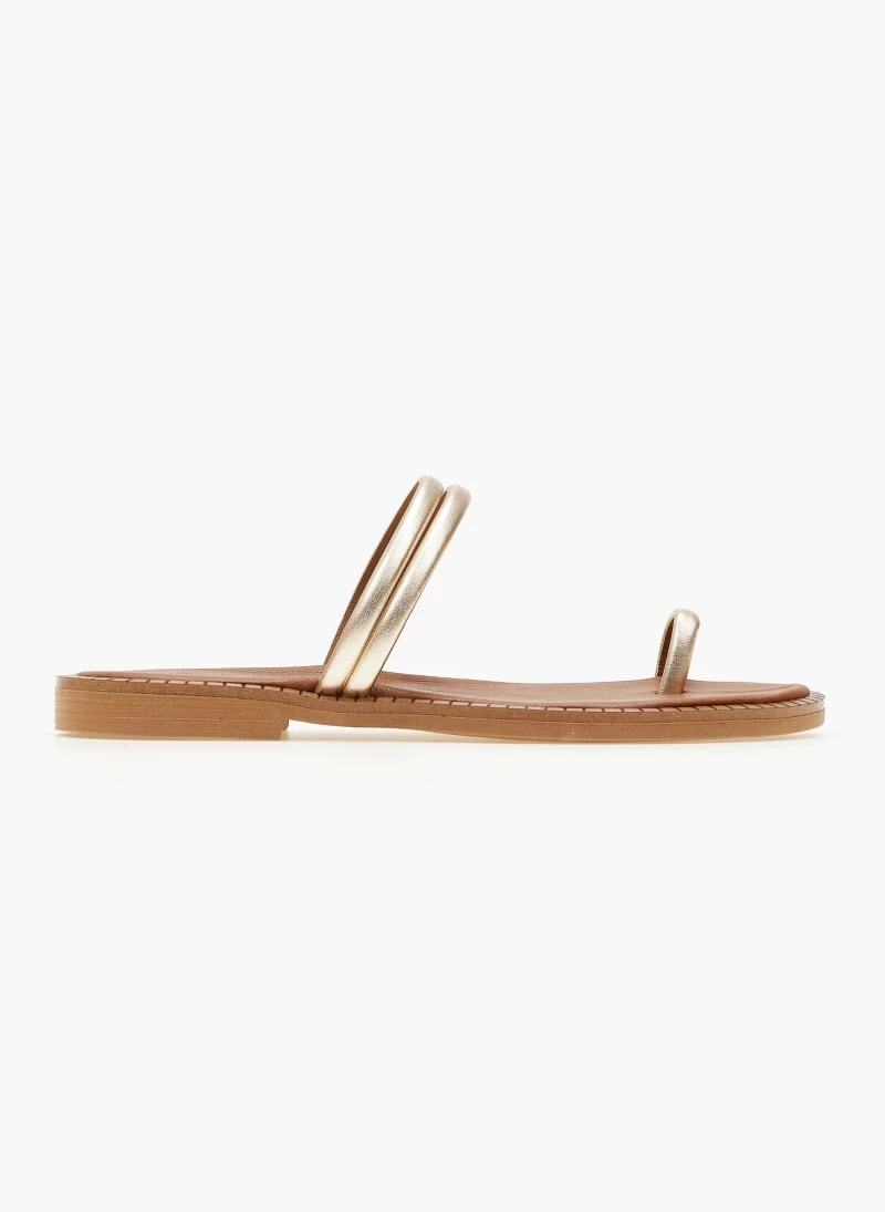 Σανδάλια δερμάτινα TFP με διπλό λουράκι - Χρυσό 3 Σανδάλια δερμάτινα TFP με διπλό λουράκι - Χρυσό