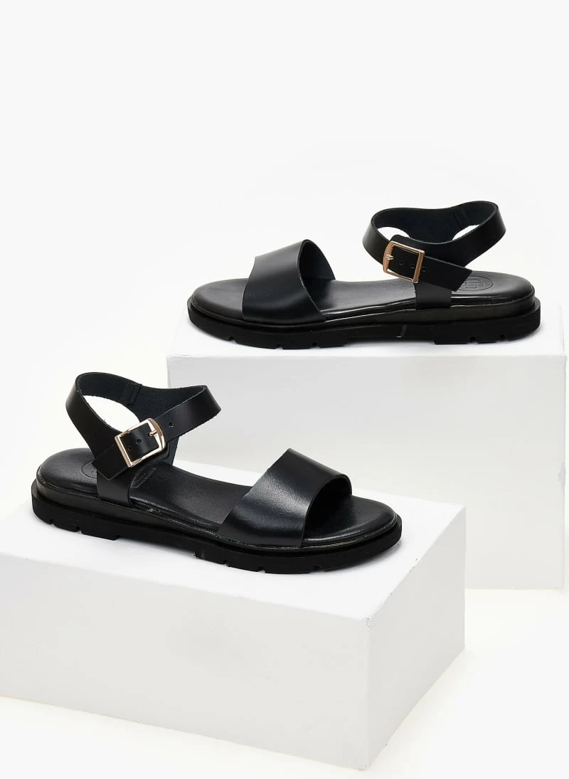 Σανδάλια δερμάτινα TFP με ανατομική σόλα - Μαύρο 5 Σανδάλια δερμάτινα TFP με ανατομική σόλα - Μαύρο - Image 3