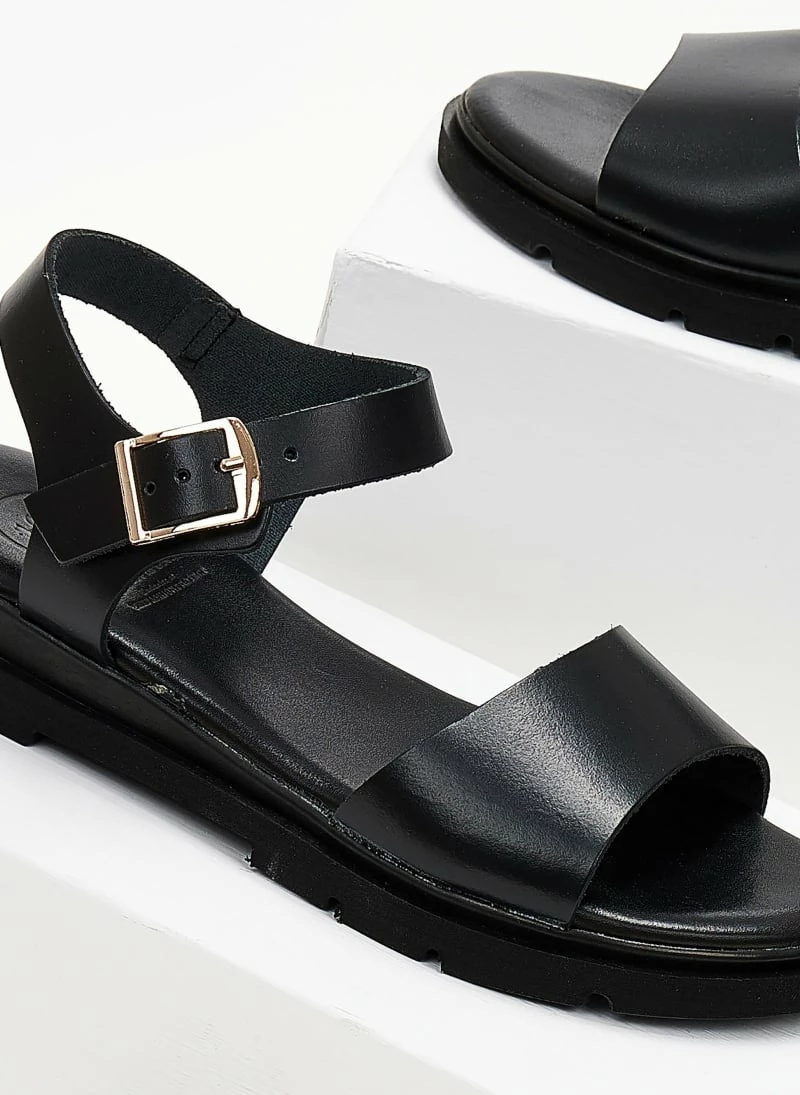 Σανδάλια δερμάτινα TFP με ανατομική σόλα - Μαύρο 8 Σανδάλια δερμάτινα TFP με ανατομική σόλα - Μαύρο - Image 6