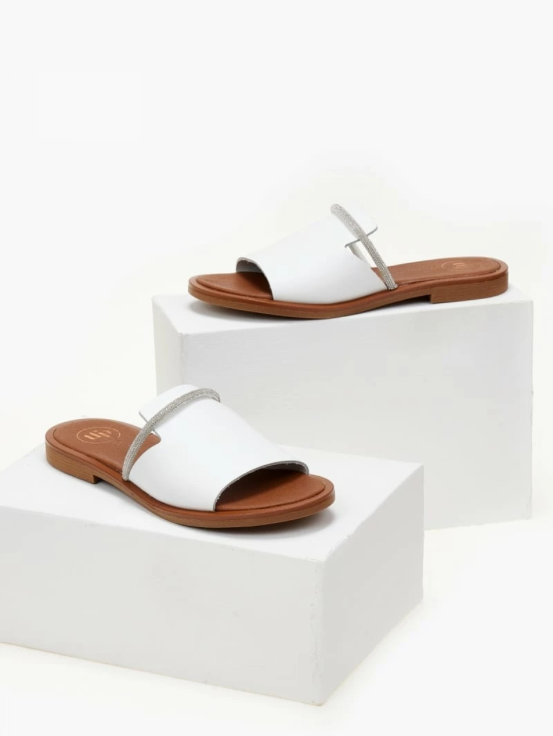 Σανδάλια δερμάτινα TFP με φαρδιά φάσα - Λευκό 5 Σανδάλια δερμάτινα TFP με φαρδιά φάσα - Λευκό - Image 3
