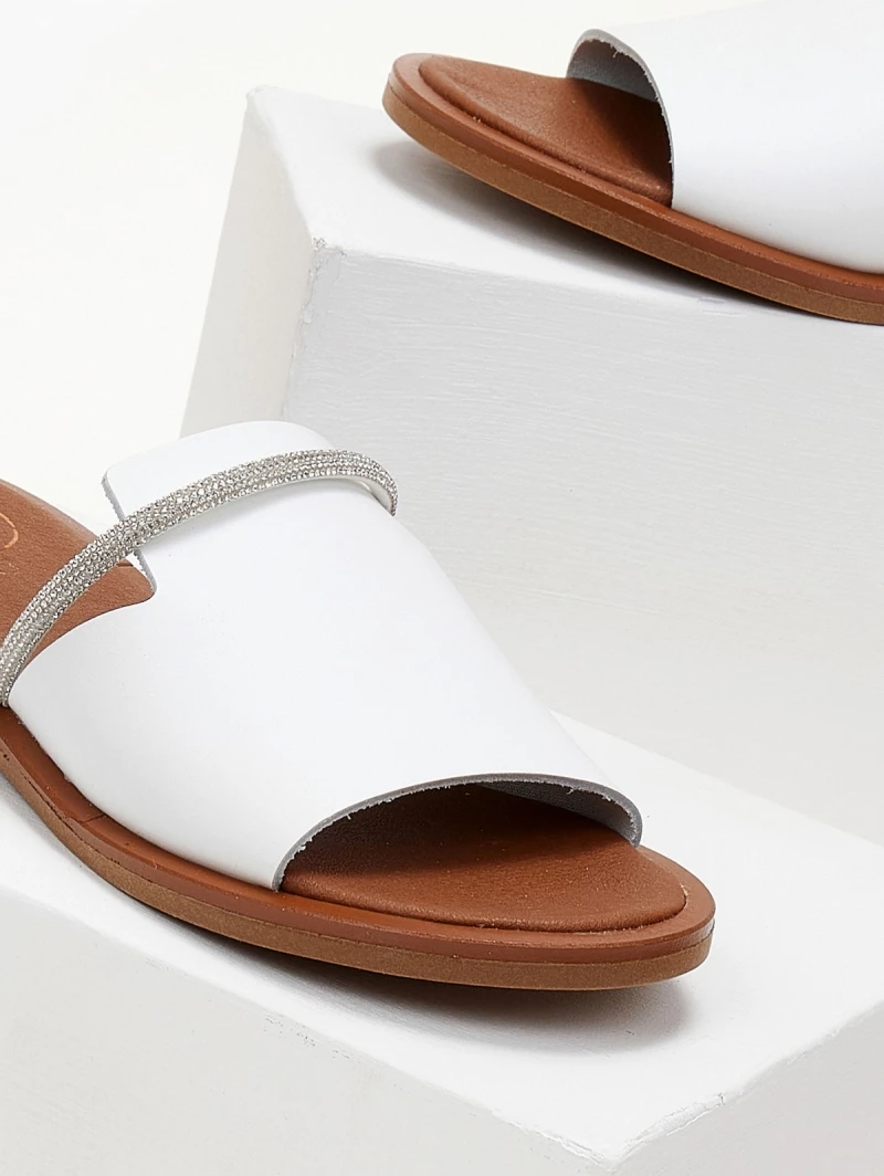 Σανδάλια δερμάτινα TFP με φαρδιά φάσα - Λευκό 6 Σανδάλια δερμάτινα TFP με φαρδιά φάσα - Λευκό - Image 4