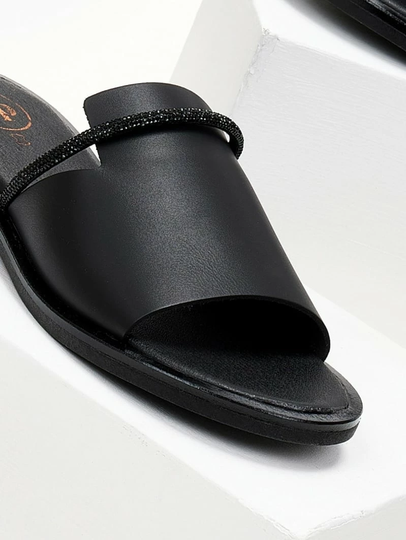 Σανδάλια δερμάτινα TFP με φαρδιά φάσα - Μαύρο 4 Σανδάλια δερμάτινα TFP με φαρδιά φάσα - Μαύρο - Image 2