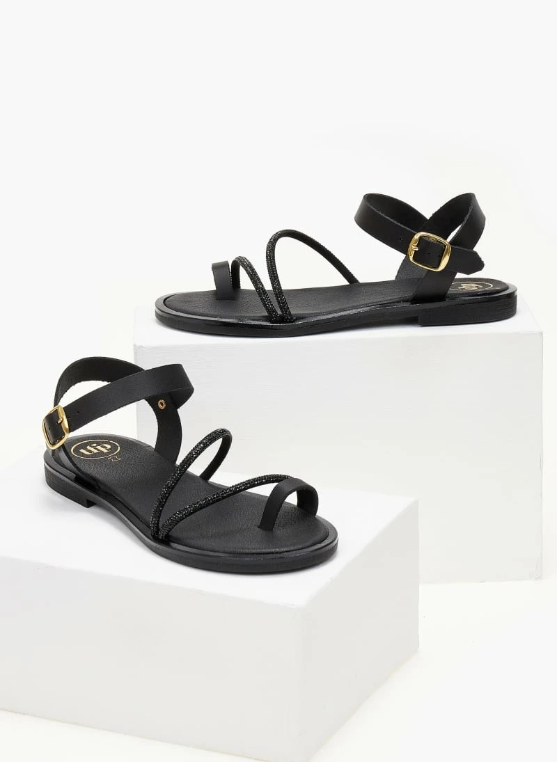 Σανδάλια δερμάτινα TFP με κούμπωμα στο πλάι - Μαύρο 7 Σανδάλια δερμάτινα TFP με κούμπωμα στο πλάι - Μαύρο - Image 5