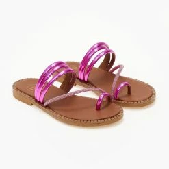 Σανδάλια δερμάτινα TFP με λοξό Strass λουράκι - Φούξια 10 Σανδάλια δερμάτινα TFP με λοξό Strass λουράκι - Φούξια -Σανδάλια κατάστημα sandalia dermatina tfp me lokso strass louraki 105318 tumw