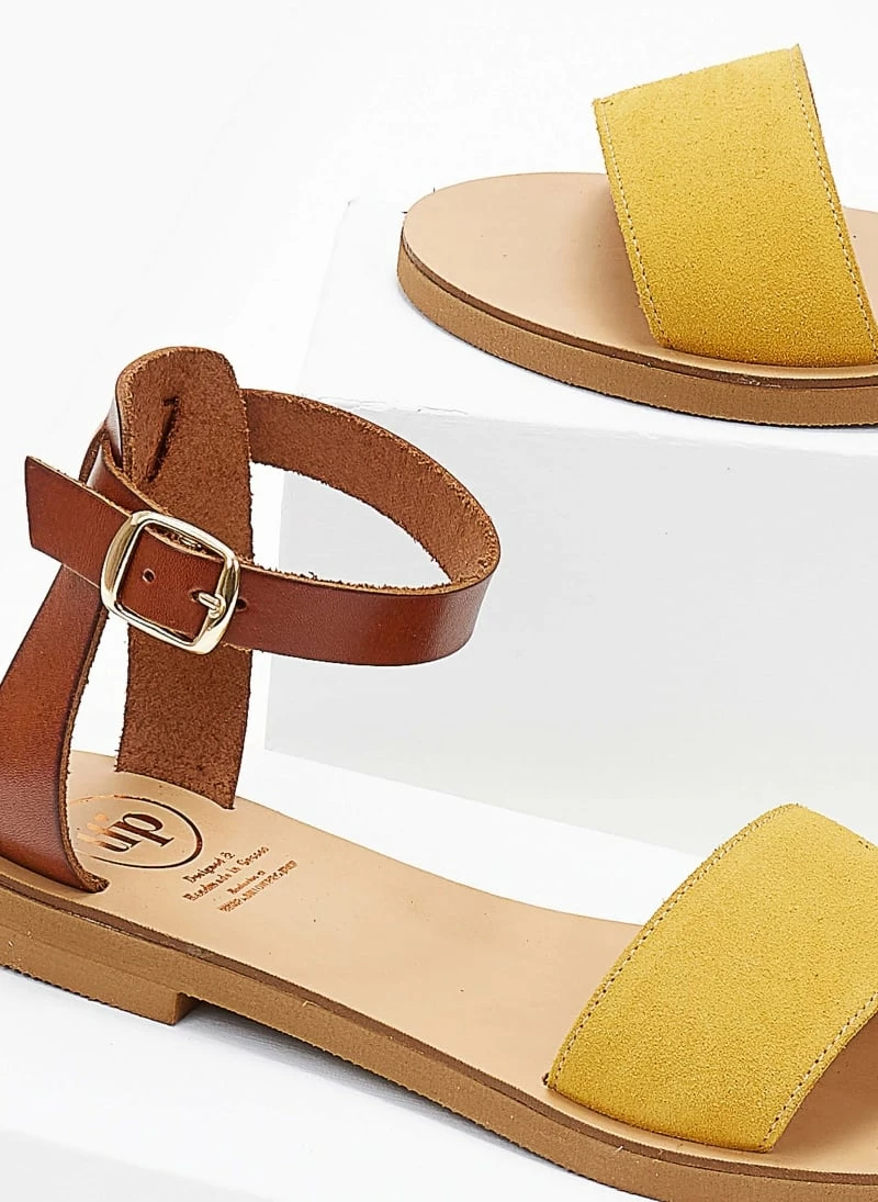 Σανδάλια δερμάτινα TFP με μπαρέτα - Κίτρινο 5 Σανδάλια δερμάτινα TFP με μπαρέτα - Κίτρινο - Image 3