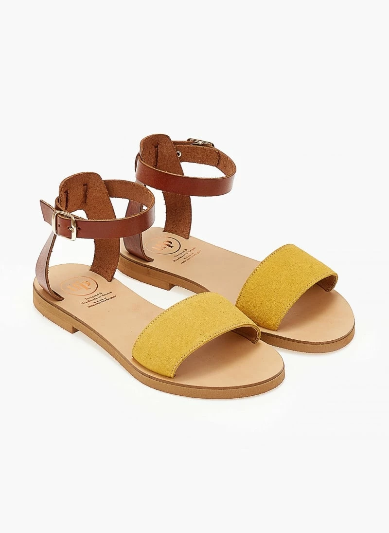Σανδάλια δερμάτινα TFP με μπαρέτα - Κίτρινο 6 Σανδάλια δερμάτινα TFP με μπαρέτα - Κίτρινο - Image 4