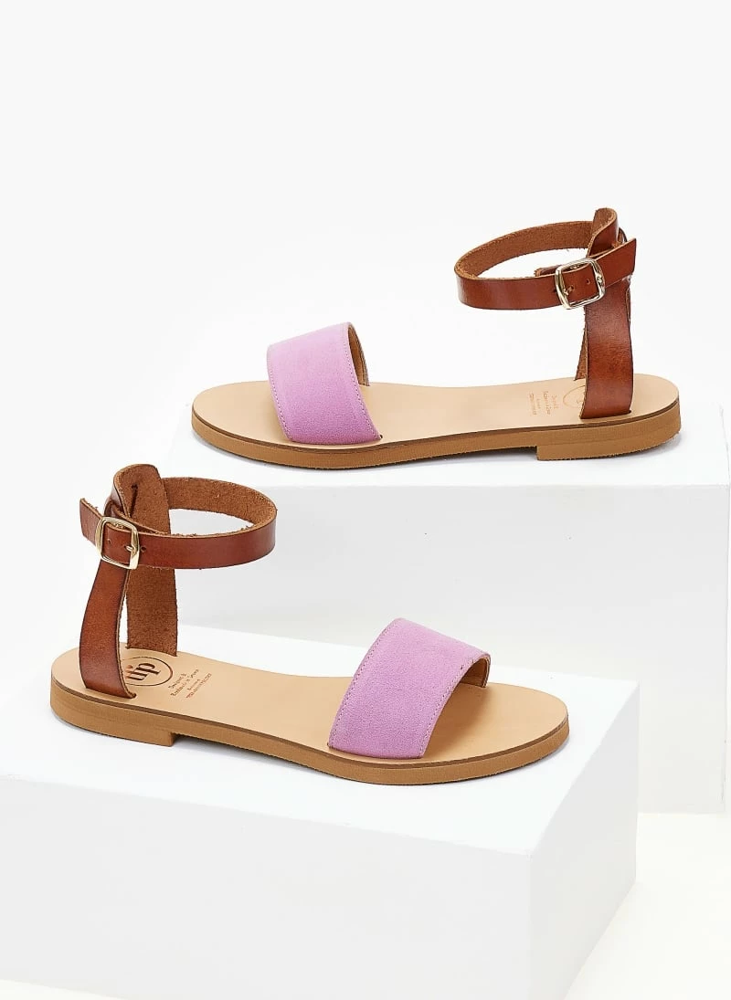 Σανδάλια δερμάτινα TFP με μπαρέτα - Λιλά 4 Σανδάλια δερμάτινα TFP με μπαρέτα - Λιλά - Image 2