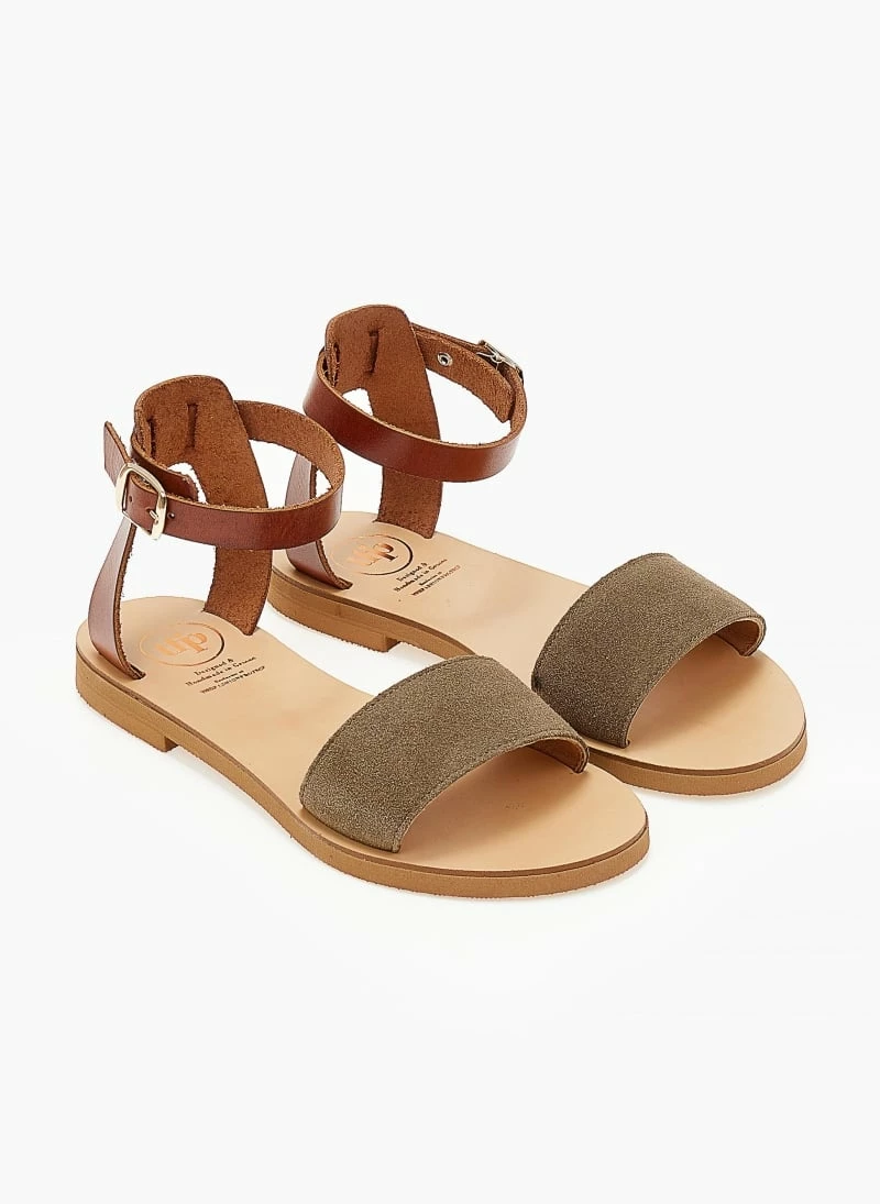 Σανδάλια δερμάτινα TFP με μπαρέτα - Λαδί 6 Σανδάλια δερμάτινα TFP με μπαρέτα - Λαδί - Image 4