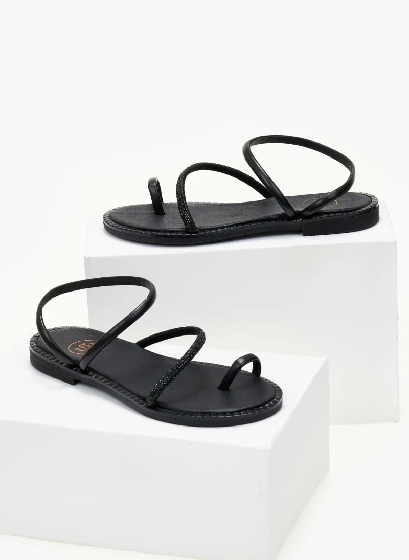Σανδάλια δερμάτινα TFP με περαστό λουράκι - Μαύρο 5 Σανδάλια δερμάτινα TFP με περαστό λουράκι - Μαύρο - Image 3