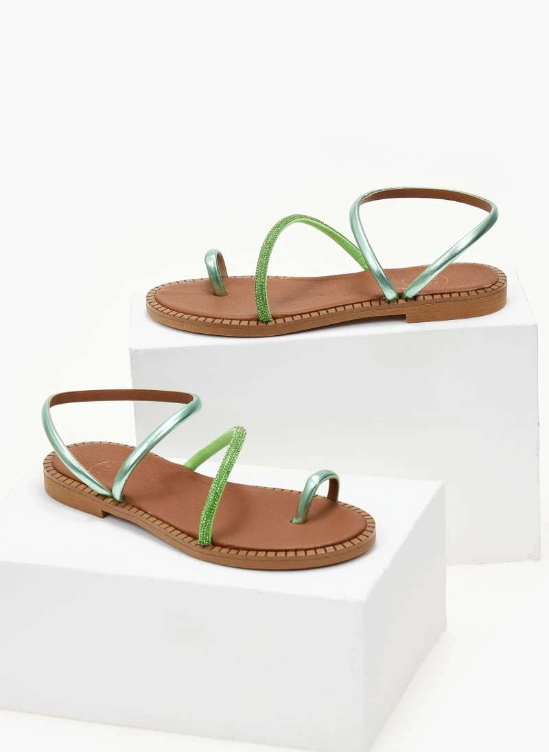 Σανδάλια δερμάτινα TFP με περαστό λουράκι - Πράσινο 5 Σανδάλια δερμάτινα TFP με περαστό λουράκι - Πράσινο - Image 3