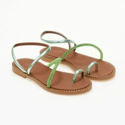 Σανδάλια δερμάτινα TFP με περαστό λουράκι - Πράσινο 14 Σανδάλια δερμάτινα TFP με περαστό λουράκι - Πράσινο -Σανδάλια κατάστημα sandalia dermatina tfp me perasto louraki 105322 s84e