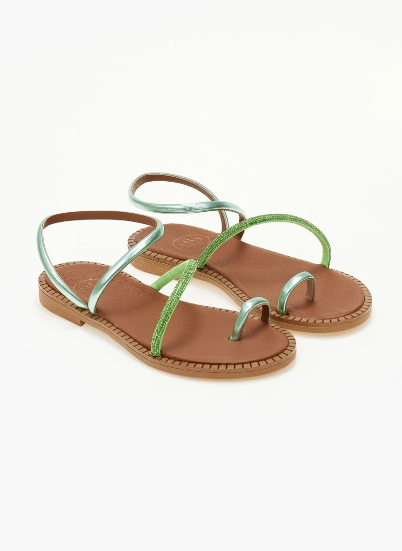 Σανδάλια δερμάτινα TFP με περαστό λουράκι - Πράσινο 8 Σανδάλια δερμάτινα TFP με περαστό λουράκι - Πράσινο - Image 6