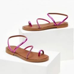 Σανδάλια δερμάτινα TFP με περαστό λουράκι - Φούξια 8 Σανδάλια δερμάτινα TFP με περαστό λουράκι - Φούξια -Σανδάλια κατάστημα sandalia dermatina tfp me perasto louraki 105332 p06l