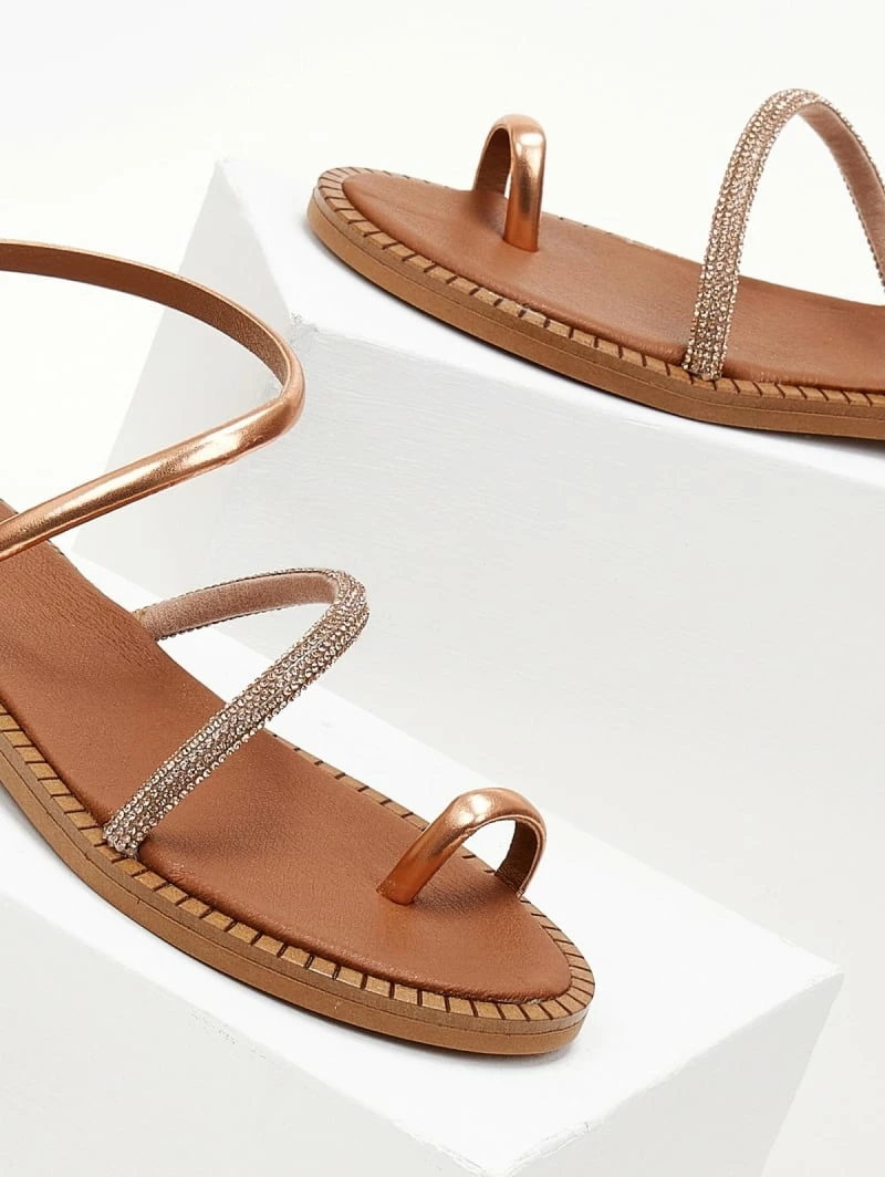 Σανδάλια δερμάτινα TFP με περαστό λουράκι - Χαλκός 5 Σανδάλια δερμάτινα TFP με περαστό λουράκι - Χαλκός - Image 3