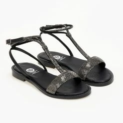 Σανδάλια δερμάτινα TFP με Strass - Μαύρο 9 Σανδάλια δερμάτινα TFP με Strass - Μαύρο -Σανδάλια κατάστημα sandalia dermatina tfp me strass 105170 1zok