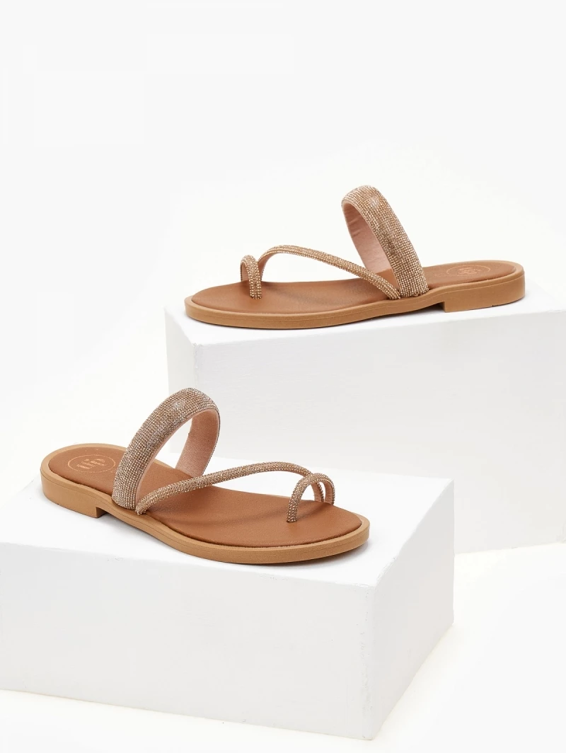 Σανδάλια δερμάτινα TFP με Strass - Χαλκός 5 Σανδάλια δερμάτινα TFP με Strass - Χαλκός - Image 3