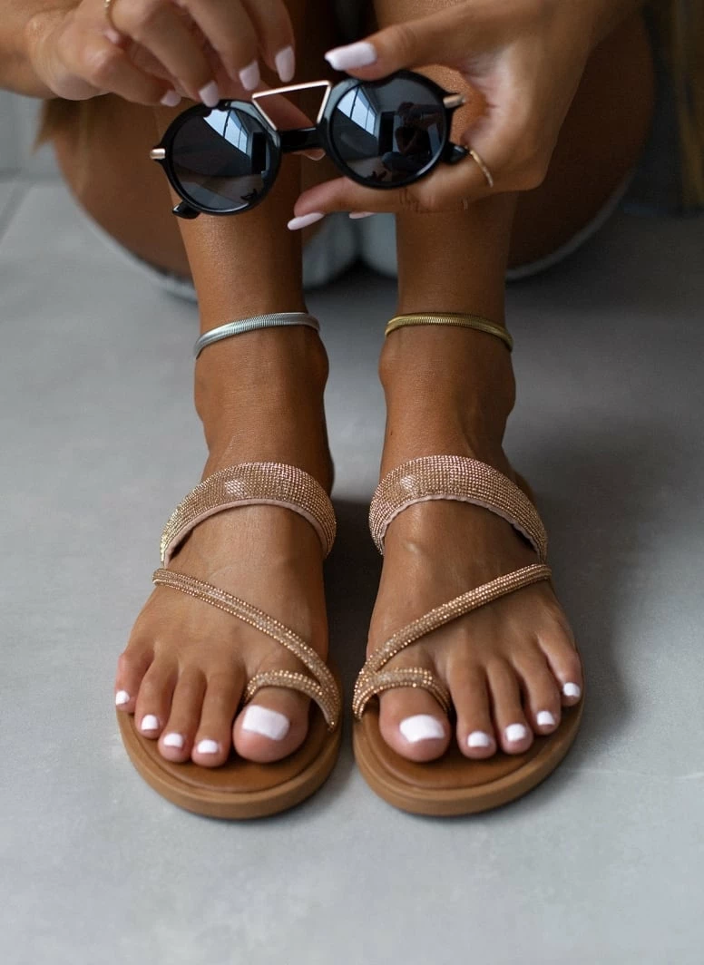 Σανδάλια δερμάτινα TFP με Strass - Χαλκός 6 Σανδάλια δερμάτινα TFP με Strass - Χαλκός - Image 4