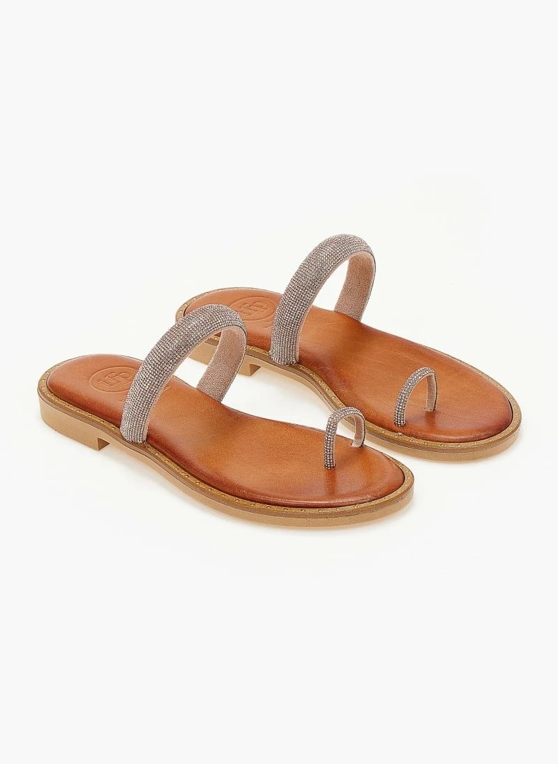 Σανδάλια δερμάτινα TFP με Strass λουράκι - Χαλκός 5 Σανδάλια δερμάτινα TFP με Strass λουράκι - Χαλκός - Image 3