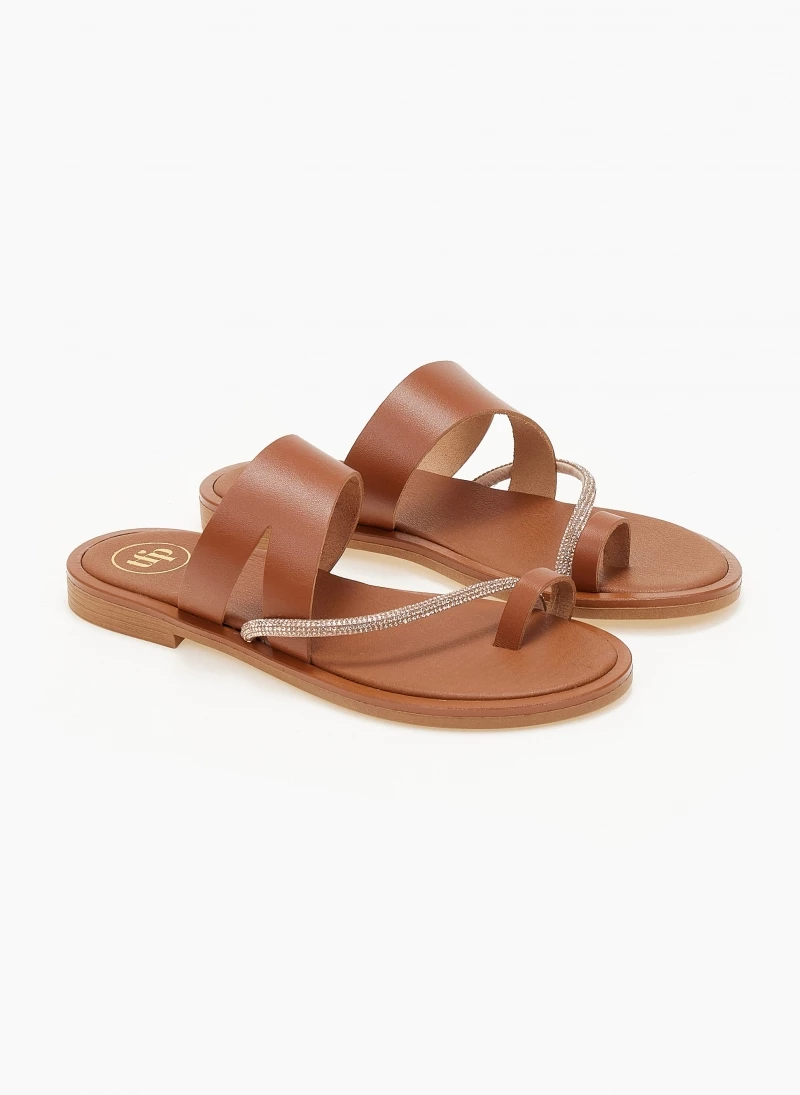 Σανδάλια δερμάτινα TFP με Strass λουράκι - Ταμπά 5 Σανδάλια δερμάτινα TFP με Strass λουράκι - Ταμπά - Image 3