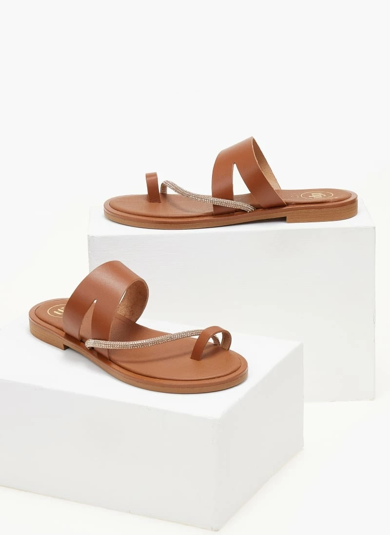 Σανδάλια δερμάτινα TFP με Strass λουράκι - Ταμπά 4 Σανδάλια δερμάτινα TFP με Strass λουράκι - Ταμπά - Image 2