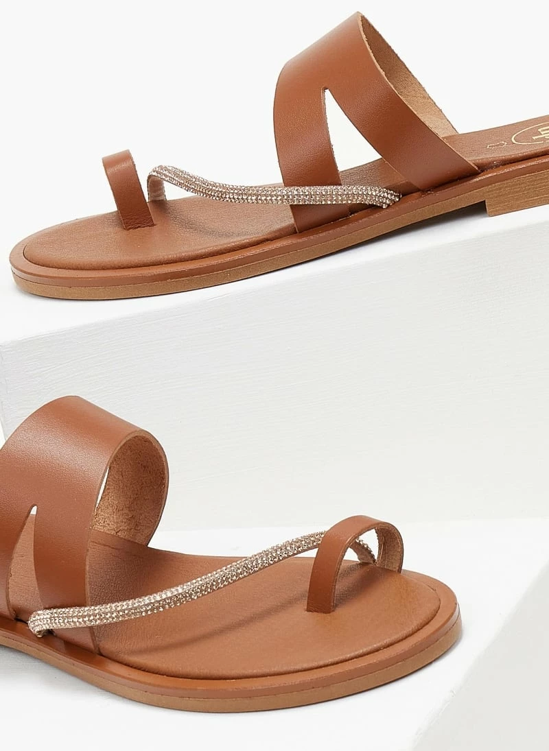 Σανδάλια δερμάτινα TFP με Strass λουράκι - Ταμπά 6 Σανδάλια δερμάτινα TFP με Strass λουράκι - Ταμπά - Image 4