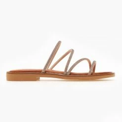 Σανδάλια δερμάτινα TFP με Strass λουράκια - Χαλκός 10 Σανδάλια δερμάτινα TFP με Strass λουράκια - Χαλκός -Σανδάλια κατάστημα sandalia dermatina tfp me strass lourakia 101688 25js