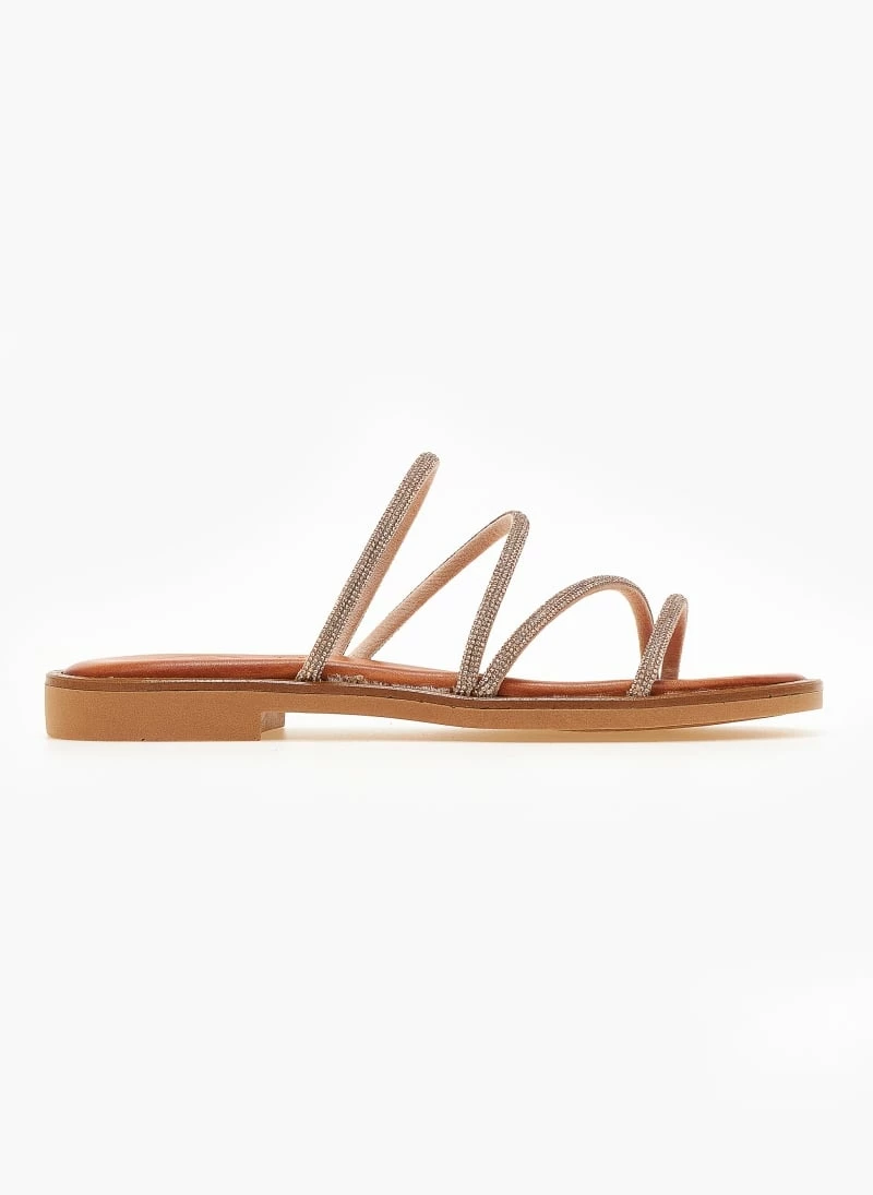 Σανδάλια δερμάτινα TFP με Strass λουράκια - Χαλκός 4 Σανδάλια δερμάτινα TFP με Strass λουράκια - Χαλκός - Image 2
