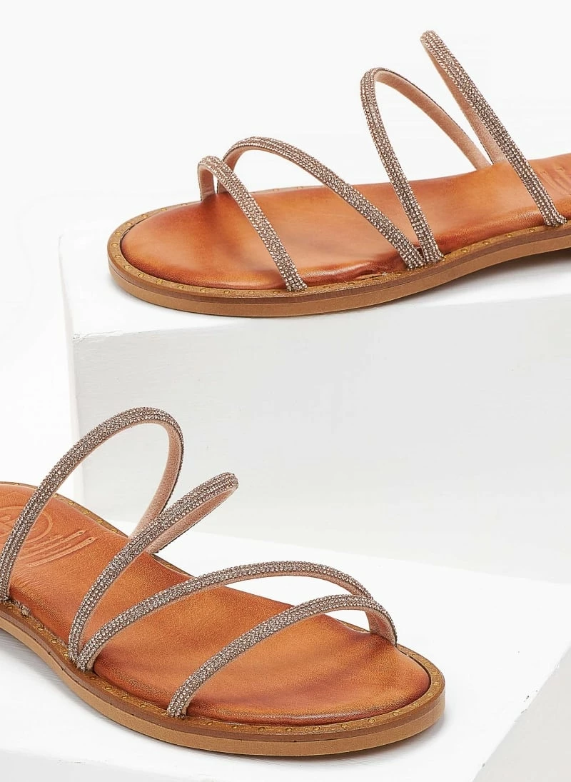 Σανδάλια δερμάτινα TFP με Strass λουράκια - Χαλκός 5 Σανδάλια δερμάτινα TFP με Strass λουράκια - Χαλκός - Image 3