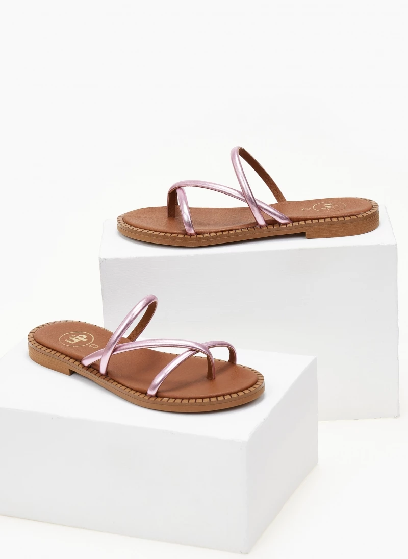 Σανδάλια δερμάτινα TFP με στρογγυλά λουράκια - Ροζ 5 Σανδάλια δερμάτινα TFP με στρογγυλά λουράκια - Ροζ - Image 3