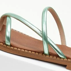 Σανδάλια δερμάτινα TFP με στρογγυλά λουράκια - Πράσινο -Σανδάλια κατάστημα sandalia dermatina tfp me stroggula lourakia 105191 shn7