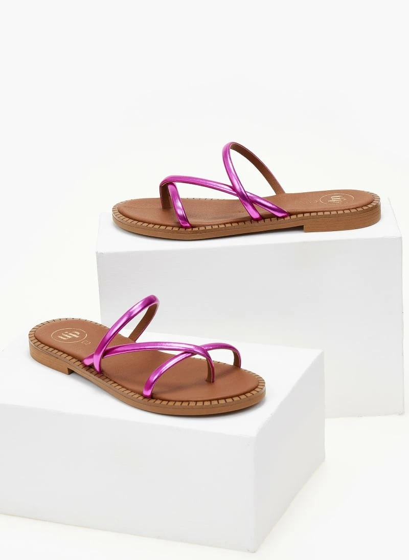 Σανδάλια δερμάτινα TFP με στρογγυλά λουράκια - Φούξια 5 Σανδάλια δερμάτινα TFP με στρογγυλά λουράκια - Φούξια - Image 3