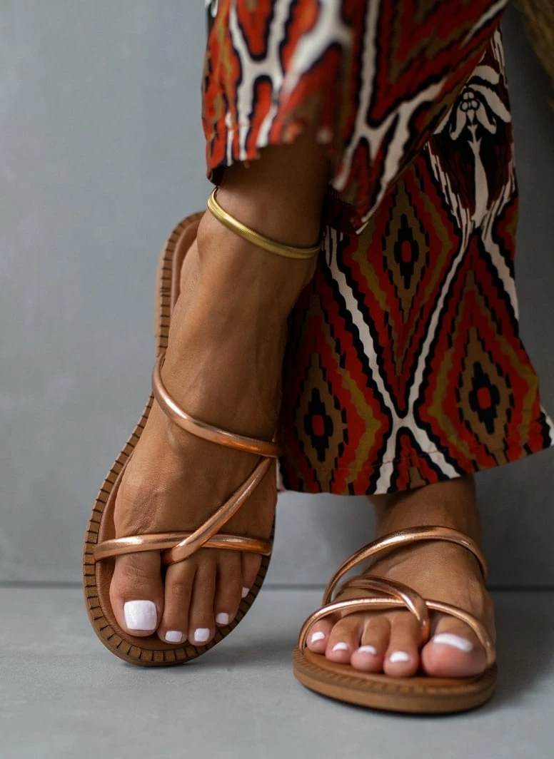 Σανδάλια δερμάτινα TFP με στρογγυλά λουράκια - Χαλκός 3 Σανδάλια δερμάτινα TFP με στρογγυλά λουράκια - Χαλκός