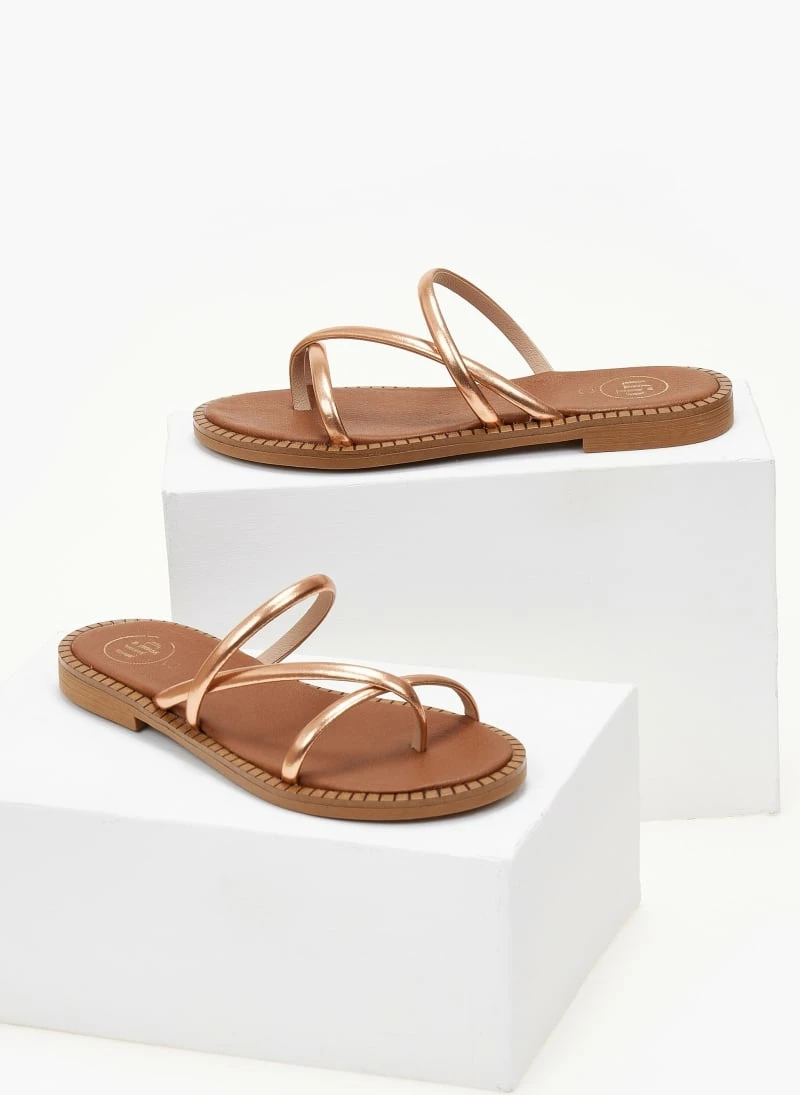 Σανδάλια δερμάτινα TFP με στρογγυλά λουράκια - Χαλκός 5 Σανδάλια δερμάτινα TFP με στρογγυλά λουράκια - Χαλκός - Image 3