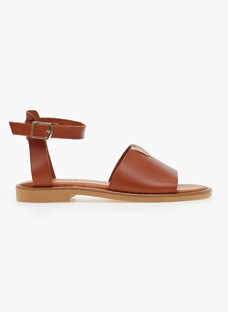 Σανδάλια δερμάτινα TFP με χρυσή λεπτομέρεια - Ταμπά 6 Σανδάλια δερμάτινα TFP με χρυσή λεπτομέρεια - Ταμπά - Image 4