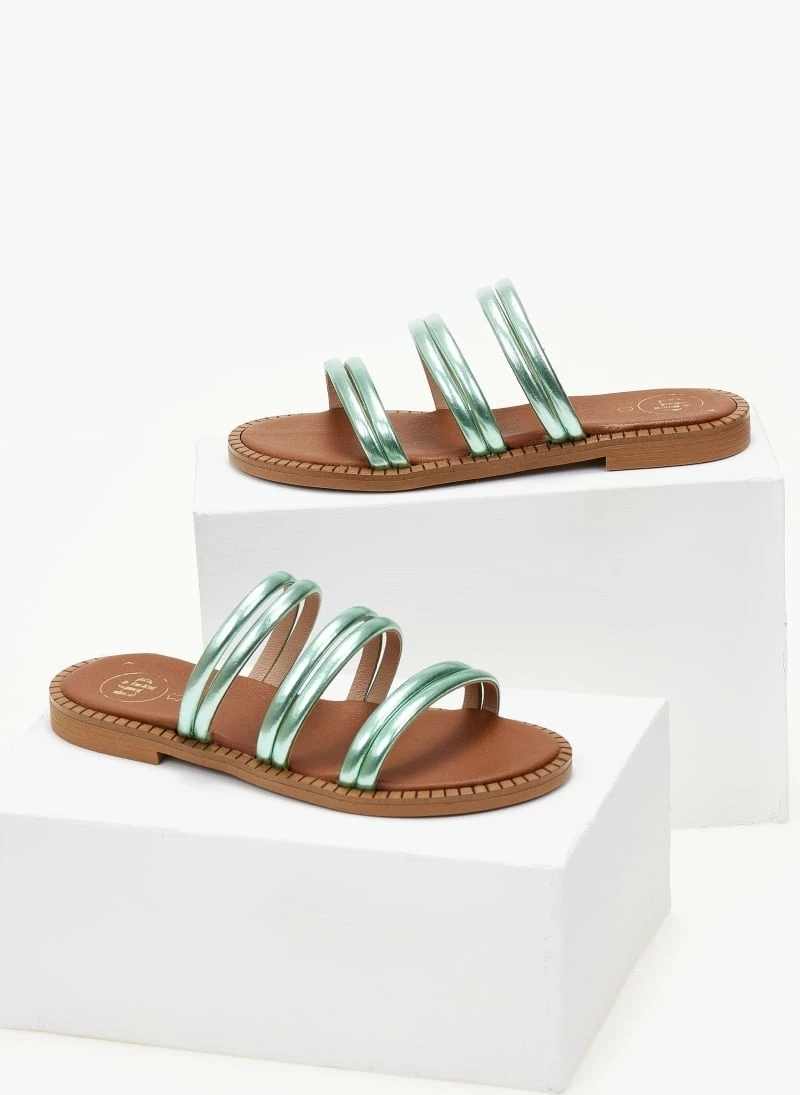 Σανδάλια δερμάτινα TFP σε μεταλλικά χρώματα - Πράσινο 5 Σανδάλια δερμάτινα TFP σε μεταλλικά χρώματα - Πράσινο - Image 3