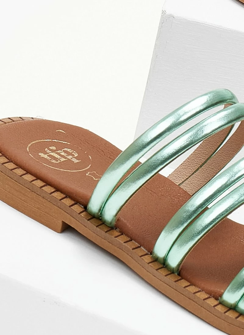Σανδάλια δερμάτινα TFP σε μεταλλικά χρώματα - Πράσινο 7 Σανδάλια δερμάτινα TFP σε μεταλλικά χρώματα - Πράσινο - Image 5