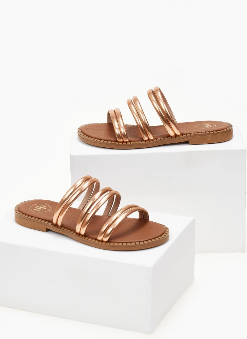 Σανδάλια δερμάτινα TFP σε μεταλλικά χρώματα - Χαλκός 5 Σανδάλια δερμάτινα TFP σε μεταλλικά χρώματα - Χαλκός - Image 3