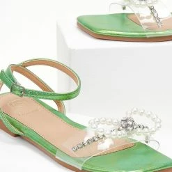 The Fashion Project Σανδάλια διαφάνεια με φιόγκο και πέρλες - Πράσινο 8 The Fashion Project Σανδάλια διαφάνεια με φιόγκο και πέρλες - Πράσινο -Σανδάλια κατάστημα sandalia diafaneia me fiogko kai perles 104775 66ku