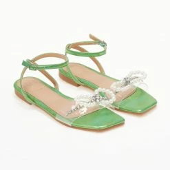 The Fashion Project Σανδάλια διαφάνεια με φιόγκο και πέρλες - Πράσινο 9 The Fashion Project Σανδάλια διαφάνεια με φιόγκο και πέρλες - Πράσινο -Σανδάλια κατάστημα sandalia diafaneia me fiogko kai perles 104775 c9cp