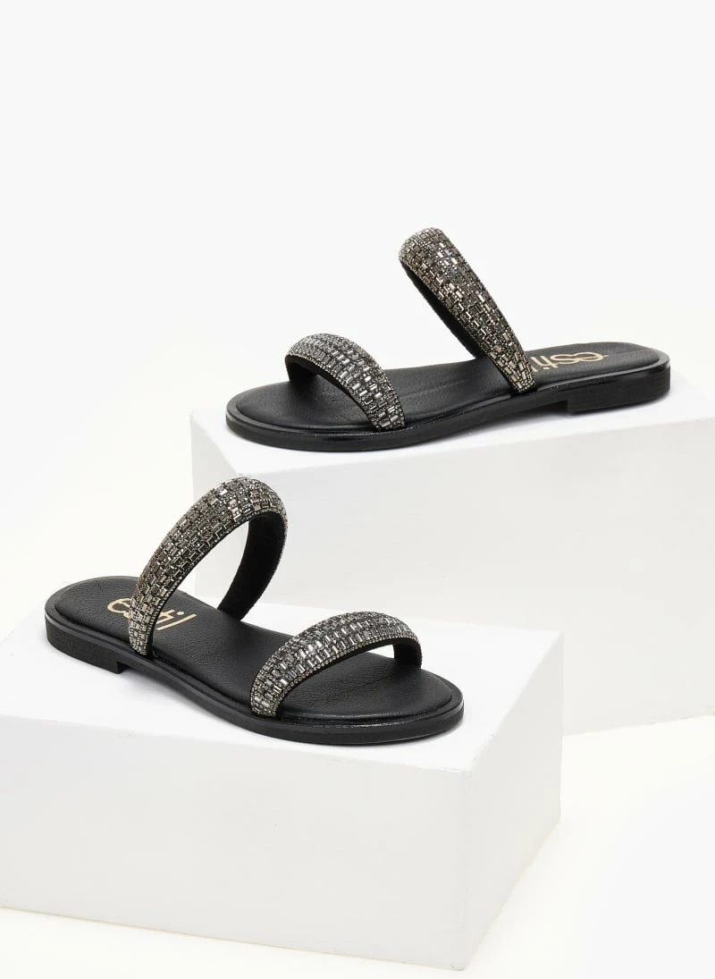 Σανδάλια ESTIL δερμάτινα με κρύσταλλα - Μαύρο 5 Σανδάλια ESTIL δερμάτινα με κρύσταλλα - Μαύρο - Image 3