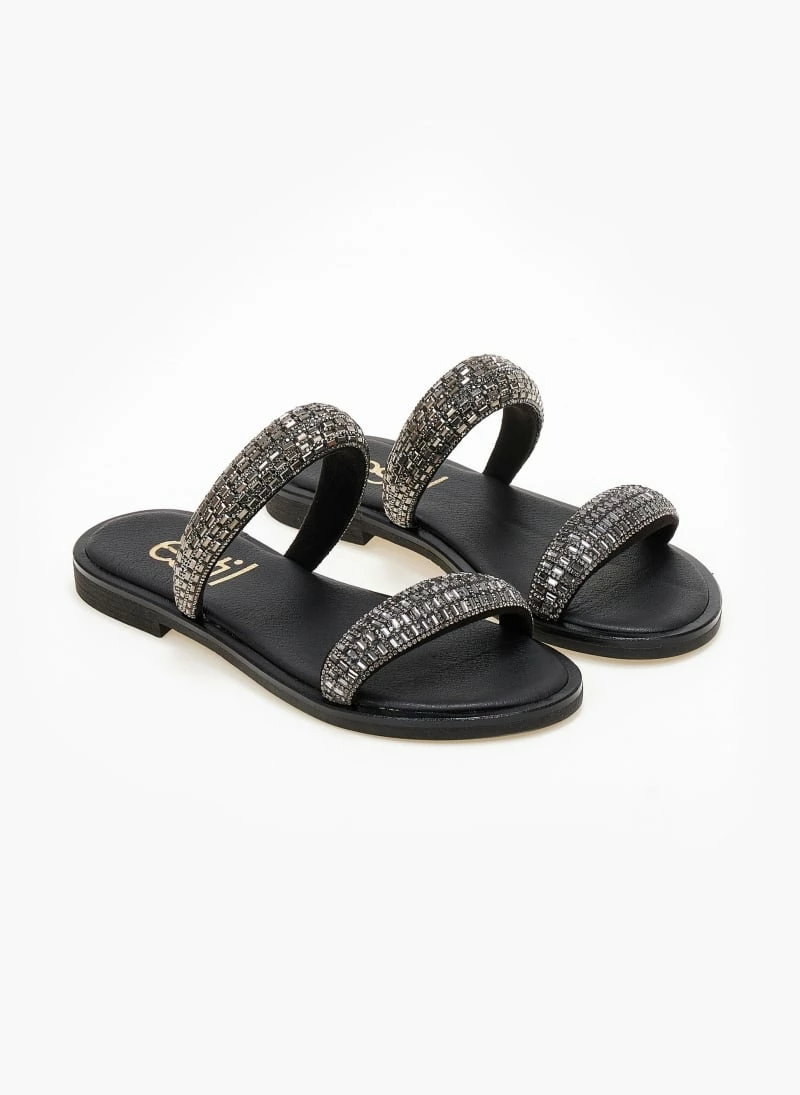 Σανδάλια ESTIL δερμάτινα με κρύσταλλα - Μαύρο 7 Σανδάλια ESTIL δερμάτινα με κρύσταλλα - Μαύρο - Image 5