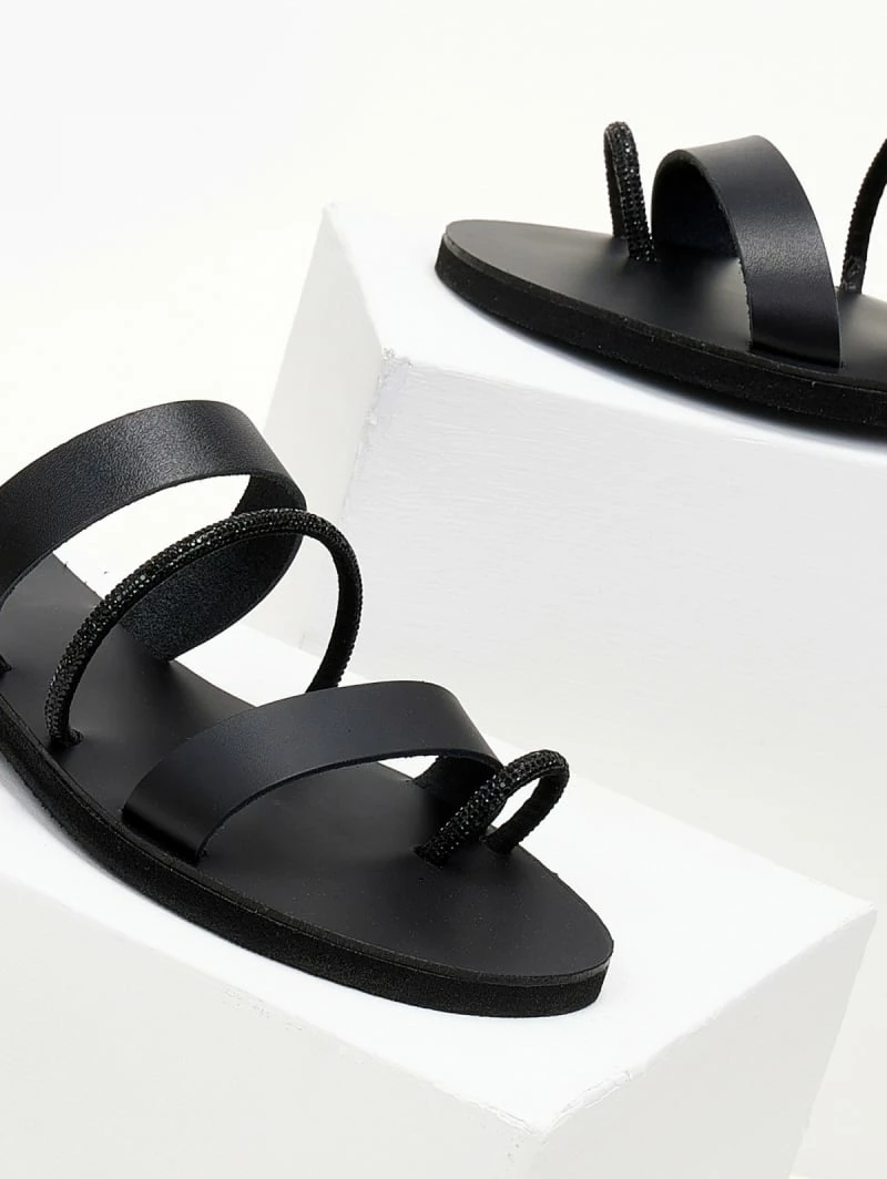 The Fashion Project Σανδάλια ESTIL δερμάτινα με λεπτές φάσες και Strass - Μαύρο 5 The Fashion Project Σανδάλια ESTIL δερμάτινα με λεπτές φάσες και Strass - Μαύρο - Image 3
