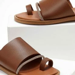 Σανδάλια ESTIL δερμάτινα με σειρά Strass - Ταμπά 13 Σανδάλια ESTIL δερμάτινα με σειρά Strass - Ταμπά -Σανδάλια κατάστημα sandalia estil dermatina me seira strass 104531 fki7