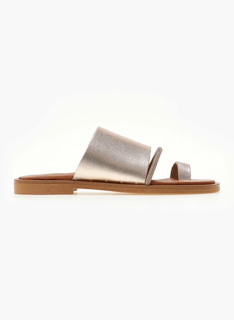 Σανδάλια ESTIL δερμάτινα με σειρά Strass - Χαλκός 7 Σανδάλια ESTIL δερμάτινα με σειρά Strass - Χαλκός - Image 5