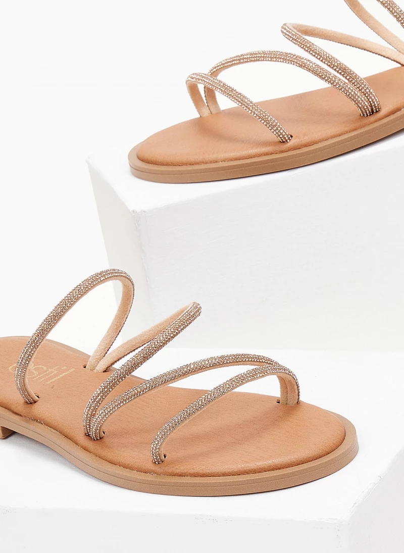 The Fashion Project Σανδάλια Estil με Strass λουράκια - Χαλκός 4 The Fashion Project Σανδάλια Estil με Strass λουράκια - Χαλκός - Image 2