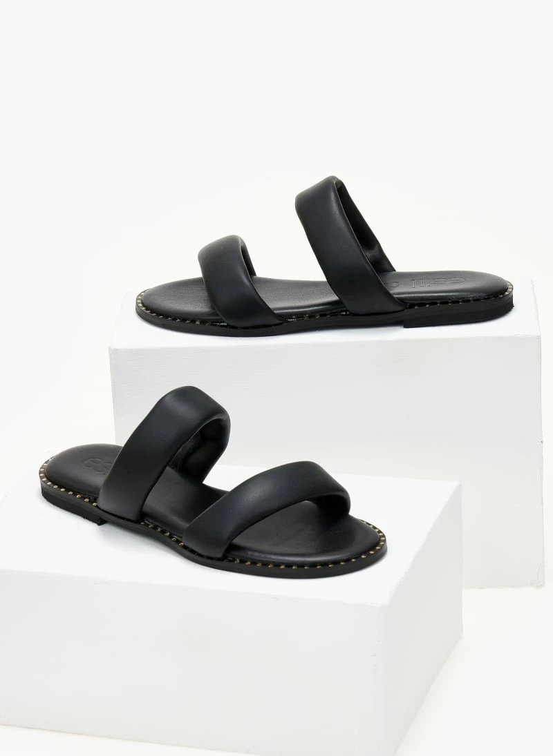 Σανδάλια καστόρινα ESTIL με Pufffed φάσες - Μαύρο 5 Σανδάλια καστόρινα ESTIL με Pufffed φάσες - Μαύρο - Image 3