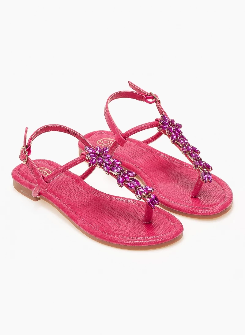 The Fashion Project Σανδάλια με ιριδίζουσες πέτρες - Φούξια 3 The Fashion Project Σανδάλια με ιριδίζουσες πέτρες - Φούξια