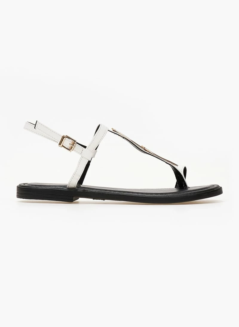The Fashion Project Σανδάλια με κάθετο λουράκι και διακοσμητικό - Λευκό 4 The Fashion Project Σανδάλια με κάθετο λουράκι και διακοσμητικό - Λευκό - Image 2
